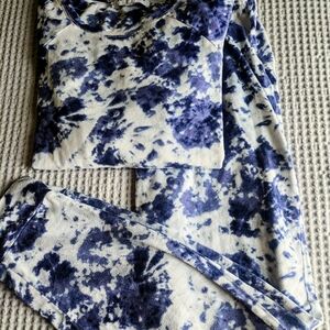 Blue Tie-Dye Women's Pajamas